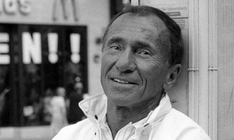 Black and white portrait of Arthur Laurents.